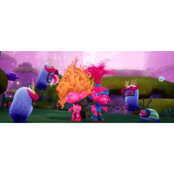 Fantasy creatures from Gameware in a colorful, animated landscape.