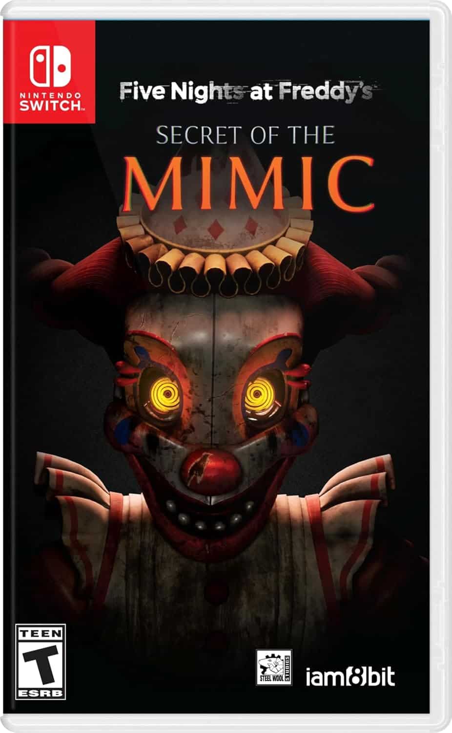 Five Nights at Freddy's: Secret of the Mimic game cover for Nintendo Switch.