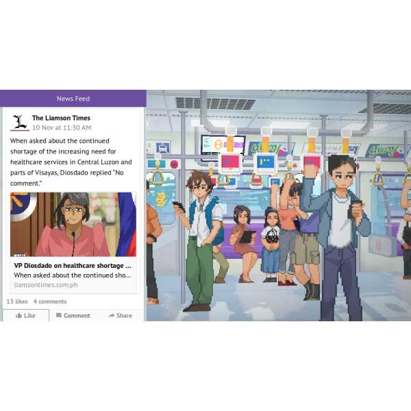 Busy airport scene with travelers waiting and using smartphones.