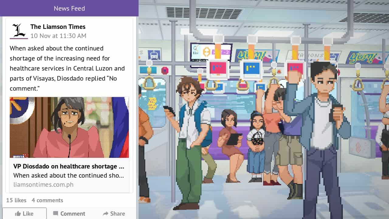 Busy airport scene with travelers waiting and using smartphones.