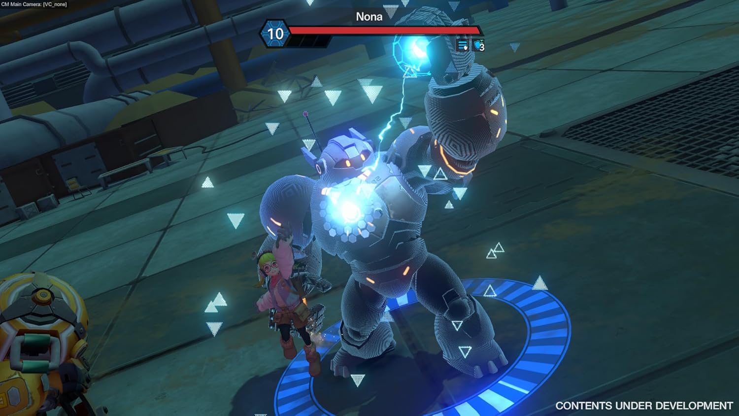 Intense battle scene from STARBITES Deluxe Edition showing a robot fighting a character.
