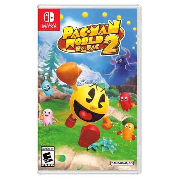 Pac-Man World Re-PAC game cover for Nintendo Switch with colorful characters and vibrant background.
