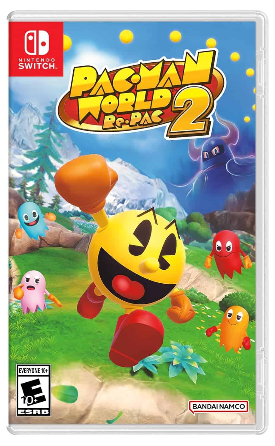 Pac-Man World Re-PAC game cover for Nintendo Switch with colorful characters and vibrant background.