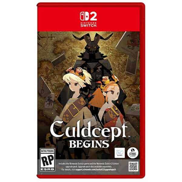 Culdecept Begins Nintendo Switch game cover featuring fantasy characters and strategic gameplay elem.