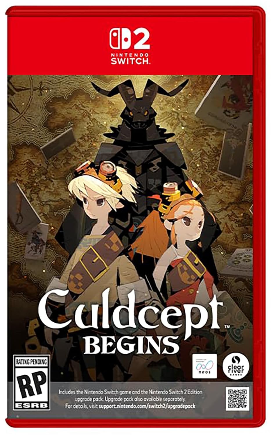 Culdecept Begins Nintendo Switch game cover featuring fantasy characters and strategic gameplay elem.