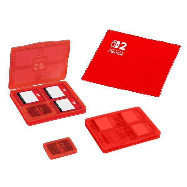 Nintendo Switch game storage case with card slots and accessories.