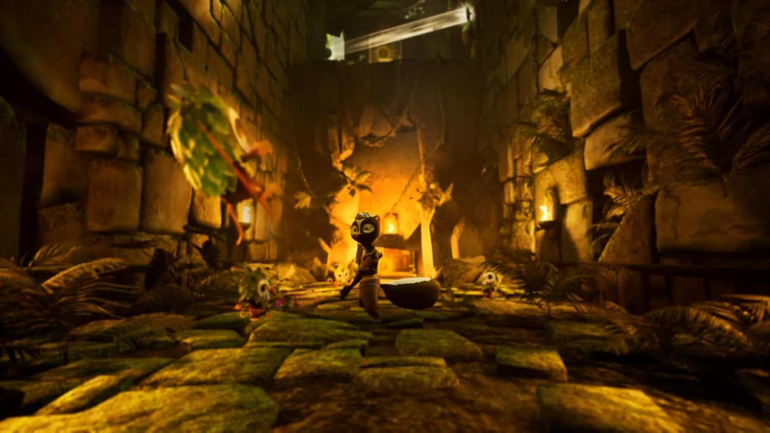 Chickenhare character in a treasure-filled ancient temple setting.