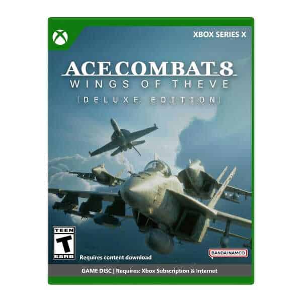 Ace Combat 8 game cover with fighter jets in flight for Xbox Series X.