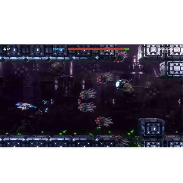 Classic arcade shoot 'em up in R-Type Dimensions III with detailed pixel art and intense boss battle.