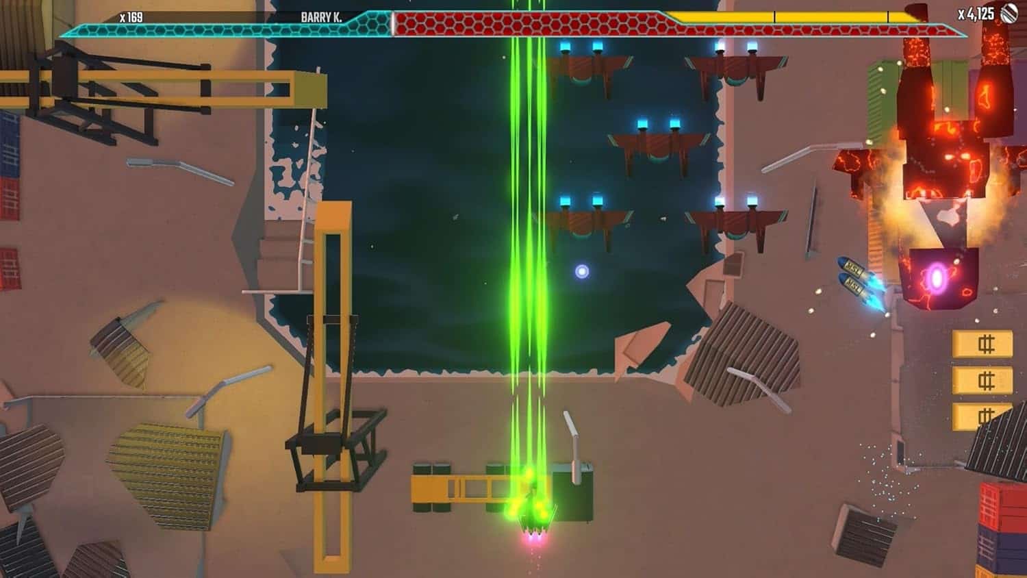 Classic arcade-style space shooter game with vibrant graphics and fast-paced action.