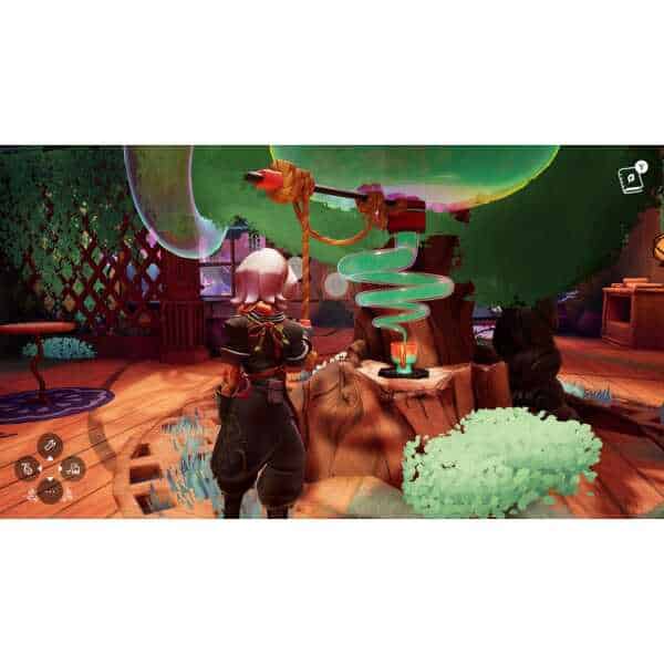 Fantasy Tree with glowing elements in a vibrant game environment.