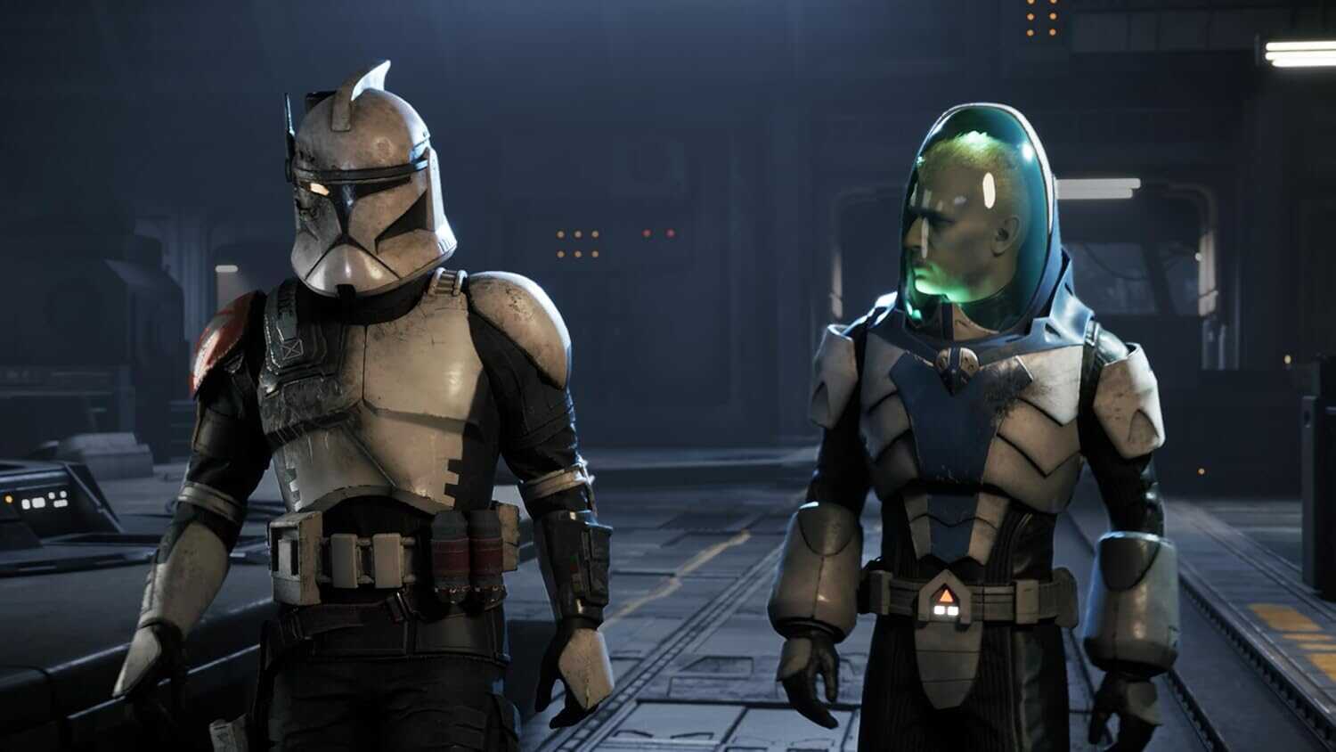 Two clone troopers from Star Wars: Zero Company in a sci-fi setting.