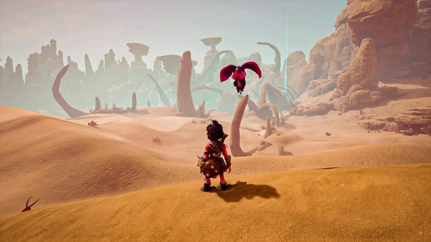 Ancient KAKU seal in a surreal desert landscape from the game.