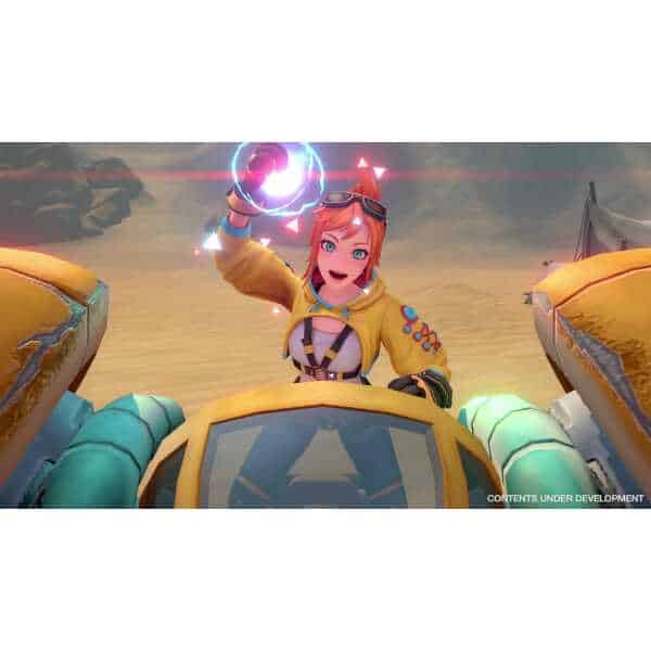 Vibrant character wielding a glowing orb in a colorful, animated game scene.