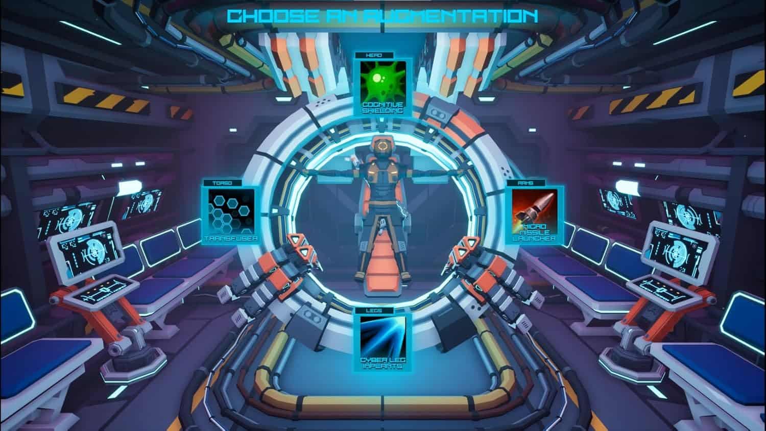 Futuristic spaceship control room with advanced technology and digital interfaces.