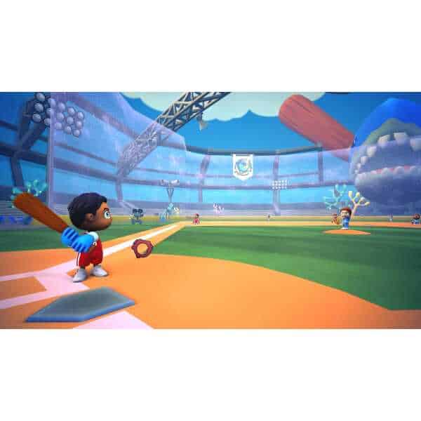 Kids playing baseball in a colorful stadium from Instant Sports 2.