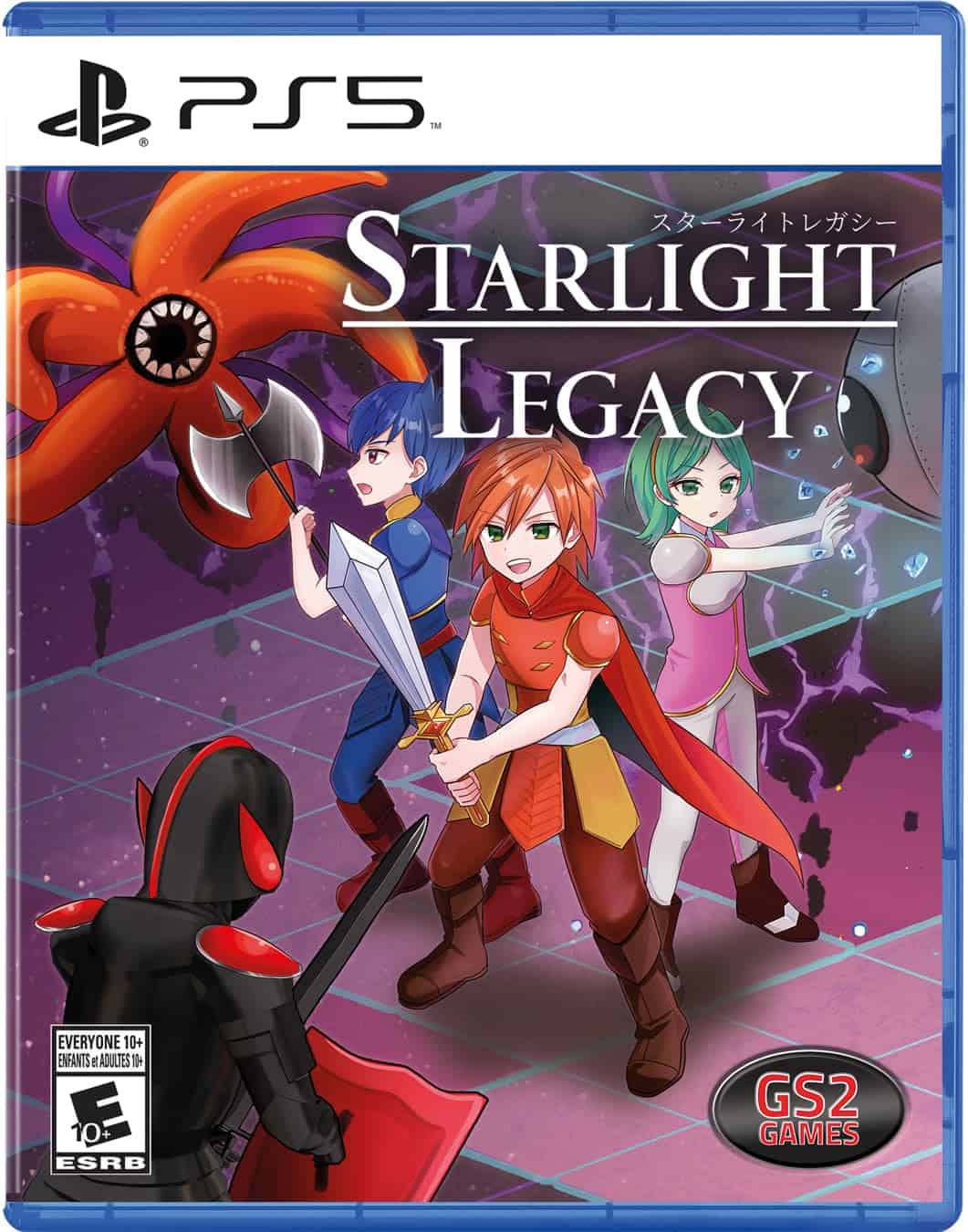 Starlight Legacy PS5 game cover featuring heroes and alien enemies.