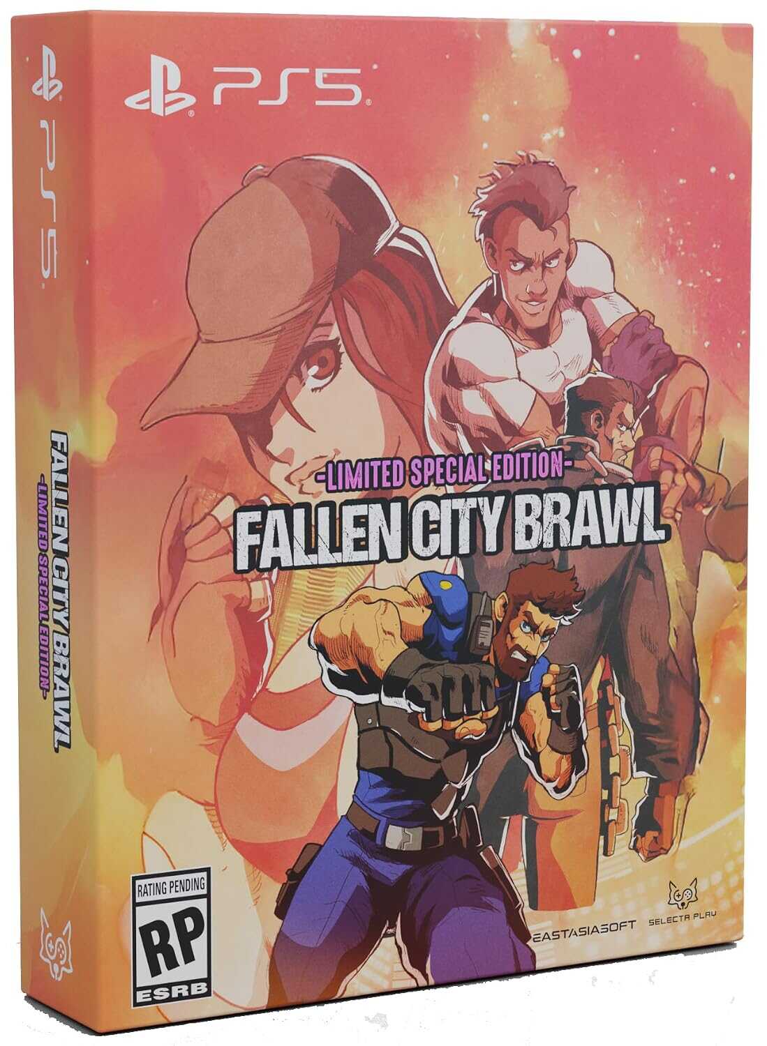 Fallen City Brawl limited edition game for PS5 with characters in action.
