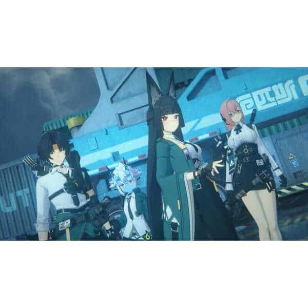 Anime characters from Zenless Zone Zero Collector's Edition game.