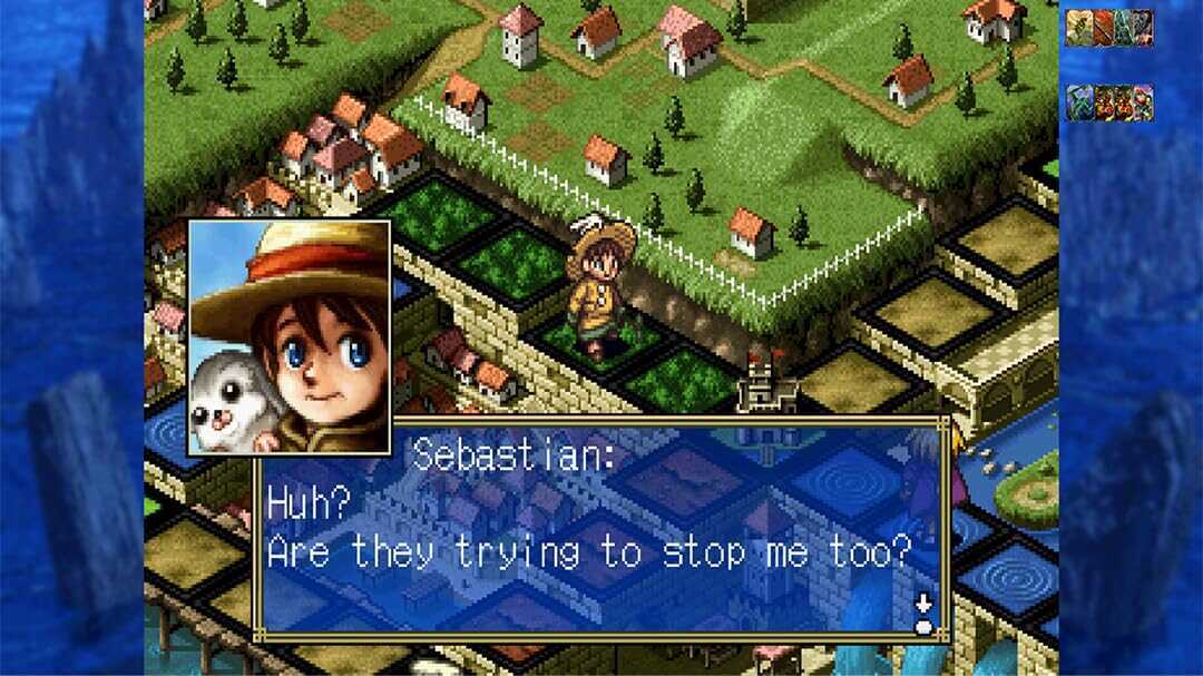 Gameplay screenshot from Culdcept The First Saturn Tribute showing a character and dialogue.