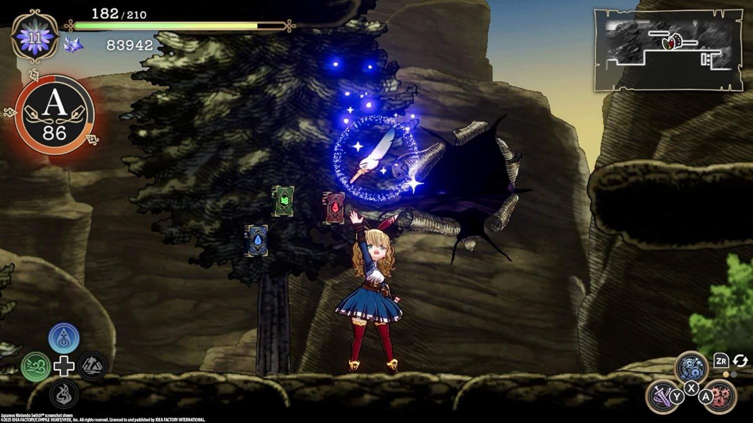 Ariana unlocking the Elder Codex in a mystical game scene.