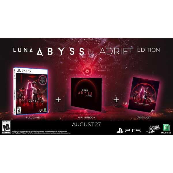 Adrift Edition game bundle with PS5, mini artbook, and digital OST.
