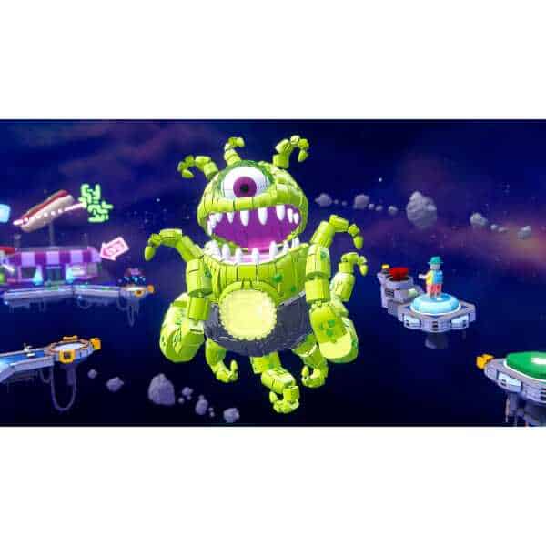 Colorful alien creature from Gameware with multiple eyes and limbs.