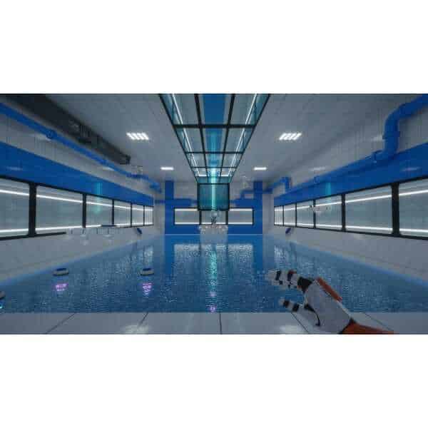Indoor swimming pool with modern design and advanced water treatment systems.