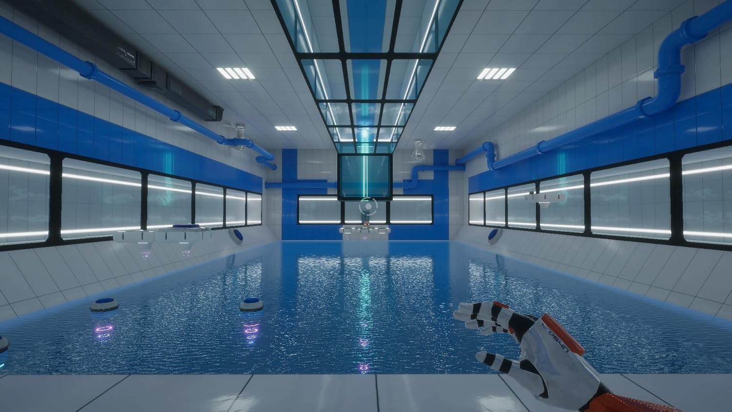 Indoor swimming pool with modern design and advanced water treatment systems.