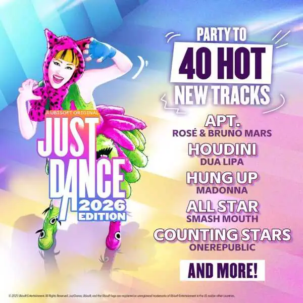 Dance game cover featuring a colorful character in a pink leopard costume with roller skates.
