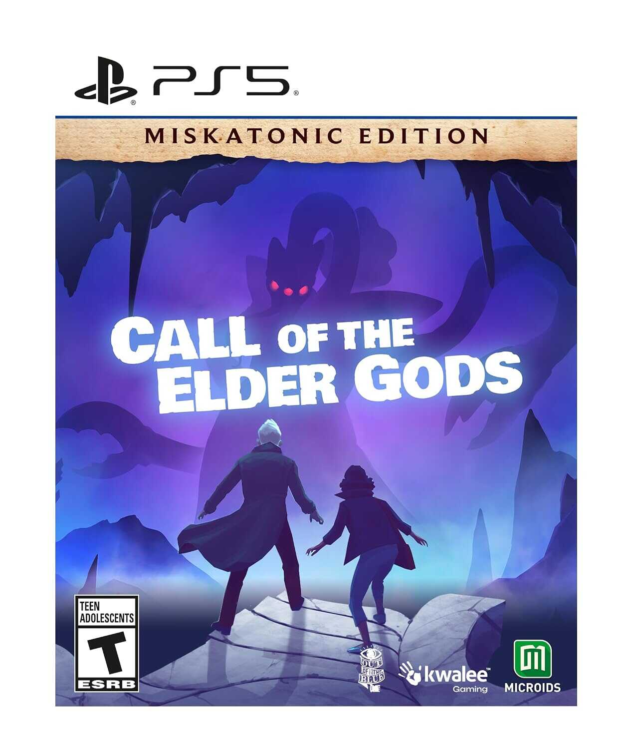 Gameware's Call of the Elder Gods Miskatonic Edition for PS5 with mysterious creature.