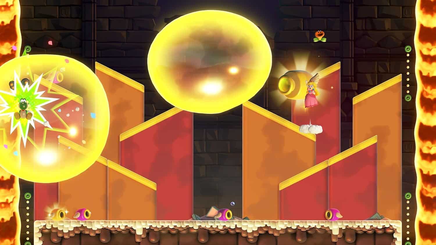 Super Mario Bros. Wonder gameplay on Nintendo Switch 2 Edition at Bellabel Park.