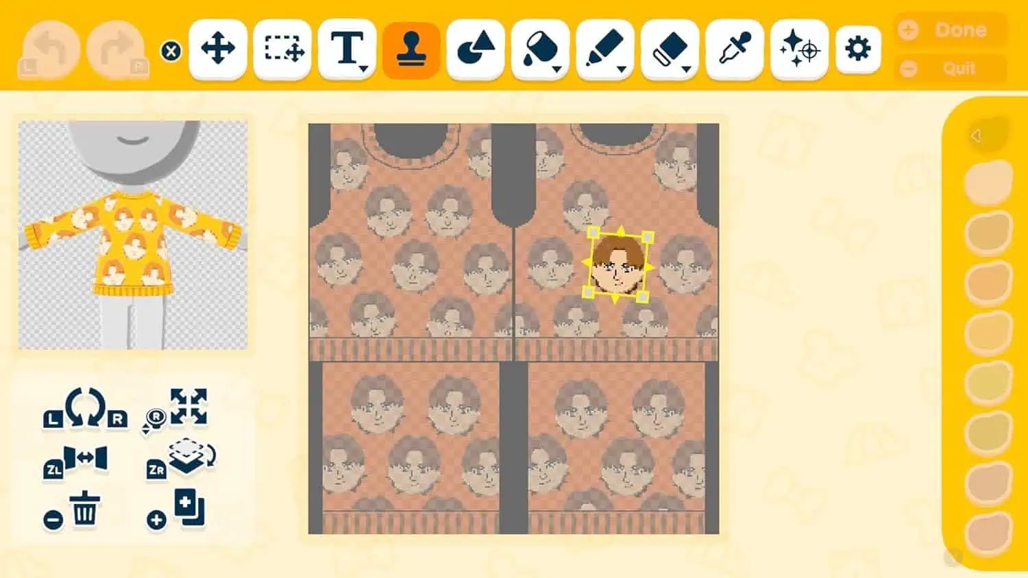 Customizing a Mii character in Tomodachi Life on Gameware.