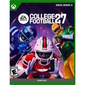 EA SPORTS College Football 27 Xbox Series X game cover with players in action.