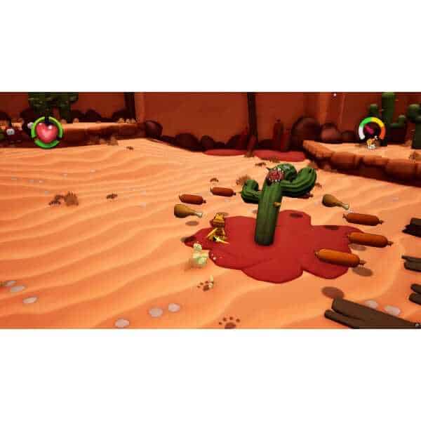 Garfield game scene with cactus and desert environment from Gameware.