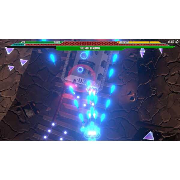 Classic arcade game screenshot featuring the Mine Foreman with vibrant neon graphics.