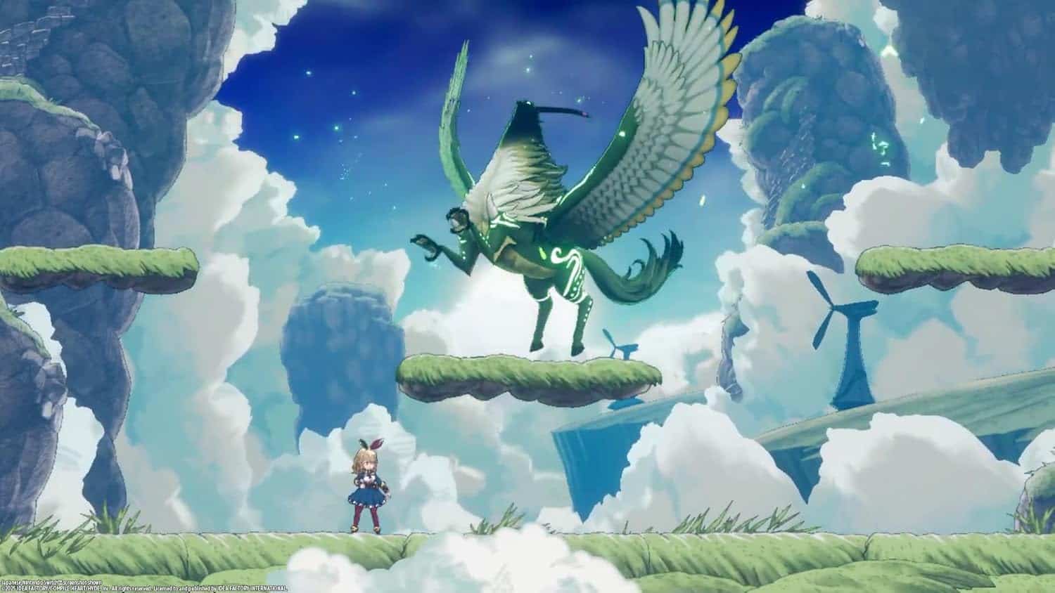 Ariana faces the Elder Codex, a majestic winged creature in a fantasy landscape.