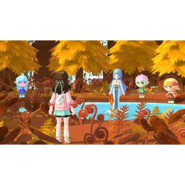 Exploring a colorful autumn forest in Harvest Moon: Home Sweet Home Special Edition.