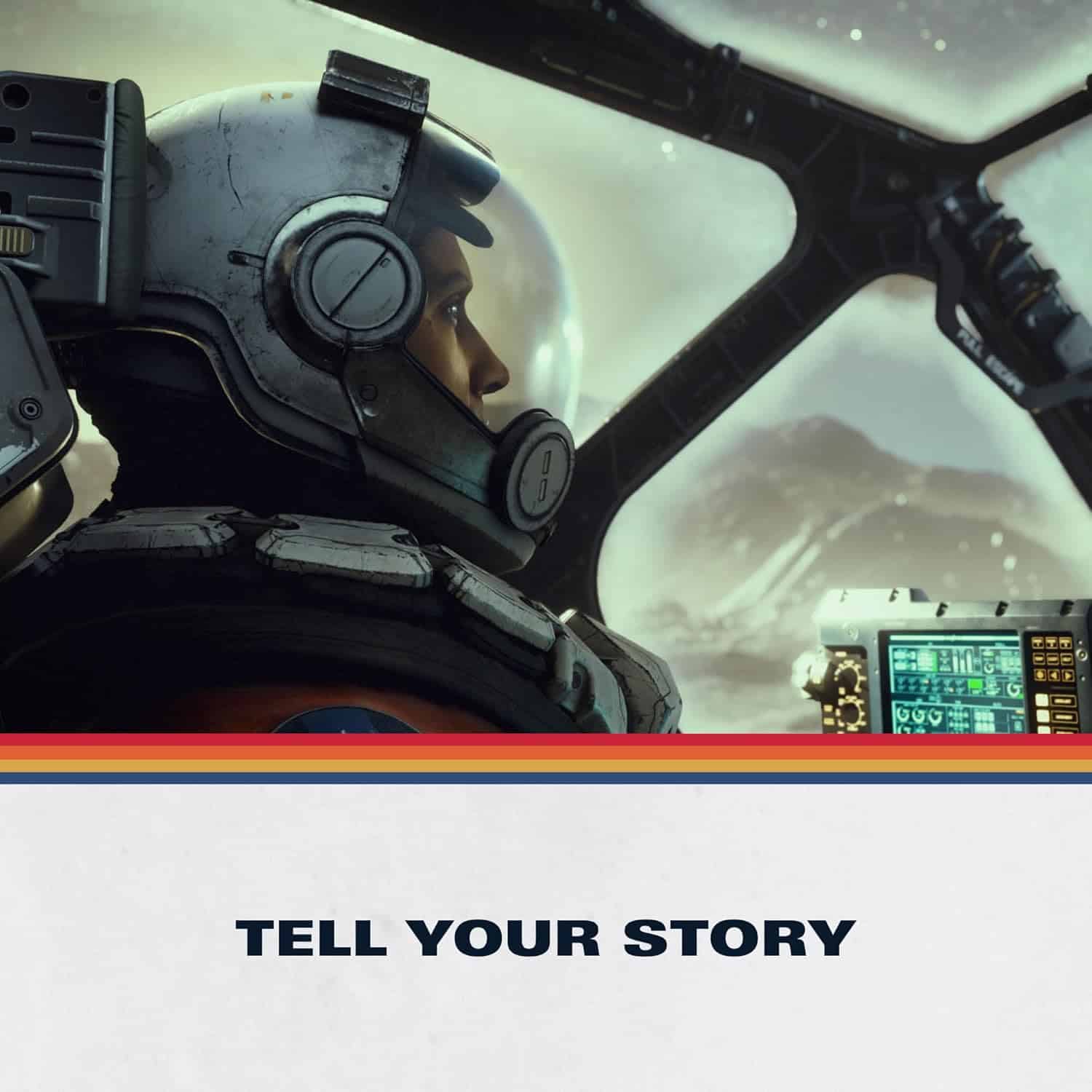 Space pilot in a spaceship cockpit, ready for interstellar adventure in Starfield Premium Edition.