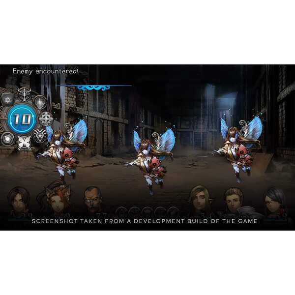 Enemy encounter with flying insect-like creatures in a dark, abandoned warehouse setting.