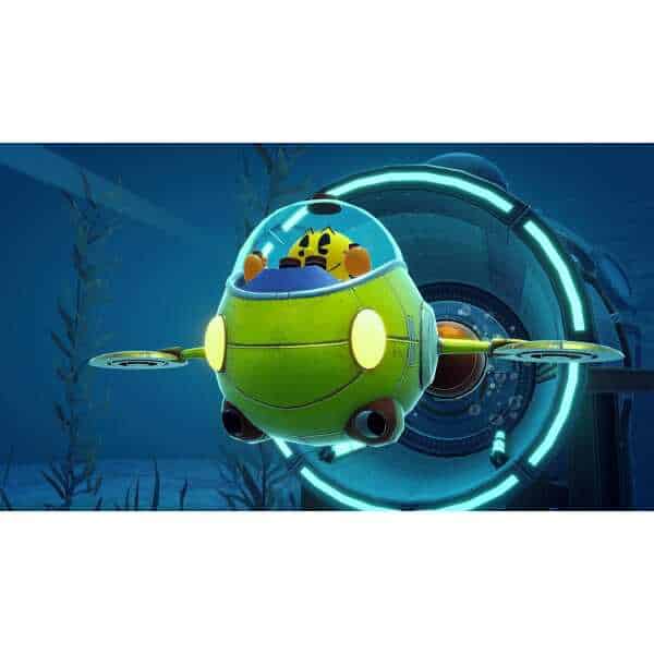 PAC-MAN WORLD 2 Re-PAC spaceship in underwater environment.