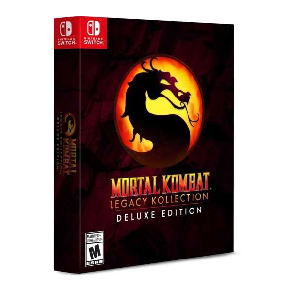Mortal Kombat Legacy Kollection Deluxe Edition game box for Nintendo Switch.