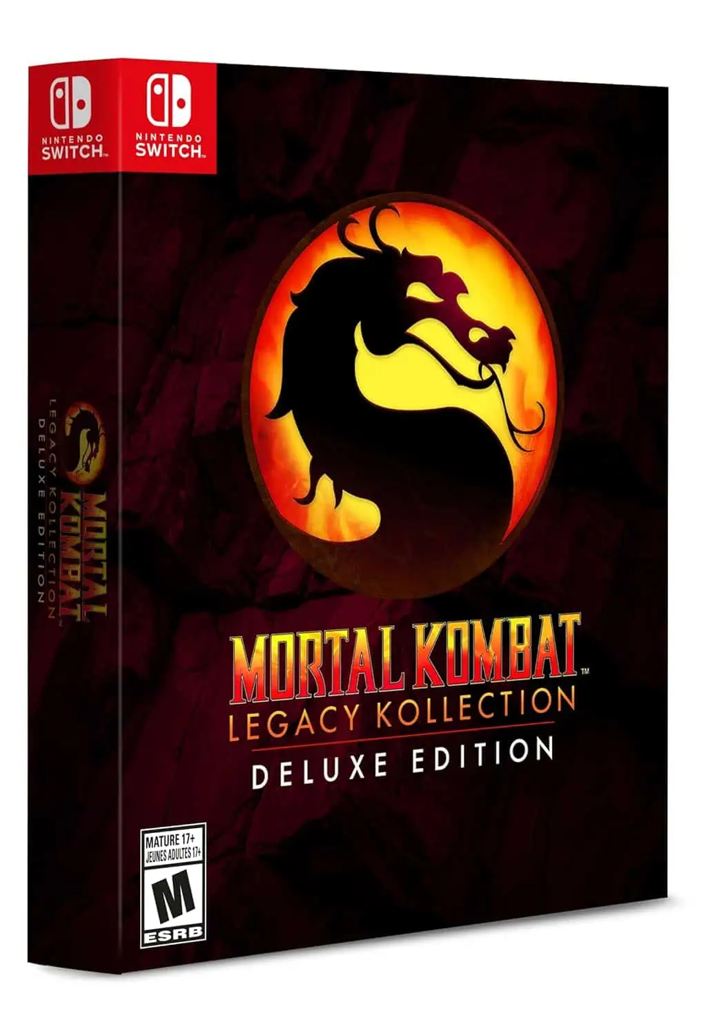 Mortal Kombat Legacy Kollection Deluxe Edition game box for Nintendo Switch.