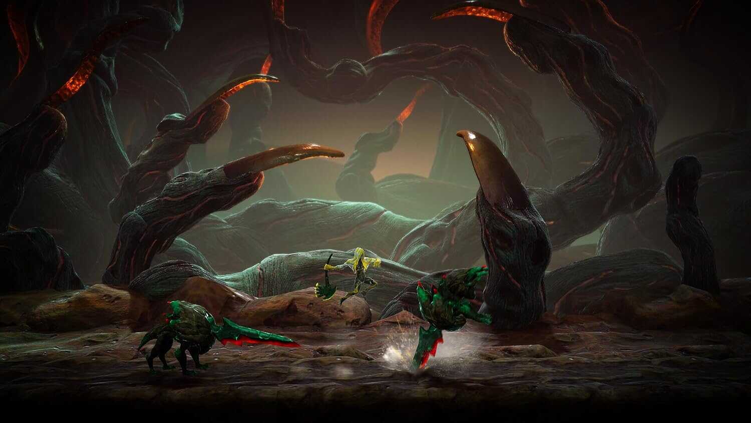 Dark, twisted forest scene from Grime II: Definitive Edition game.