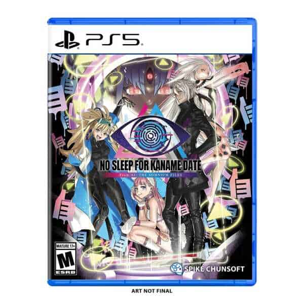 PS5 game cover for No Sleep For Kaname Date from The Somnium Files.