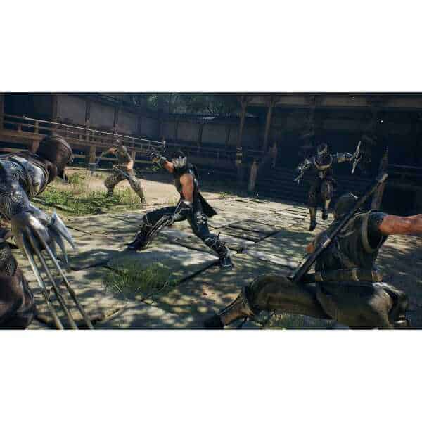 Epic medieval combat scene with armored warriors fighting in a historic arena.