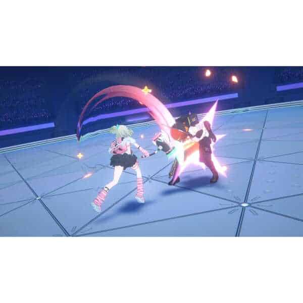 Anime-style characters battling in a futuristic arena for Zenless Zone Zero.