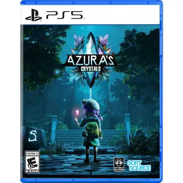 Gameware Azure's Crystals PS5 game cover with character in mystical forest.