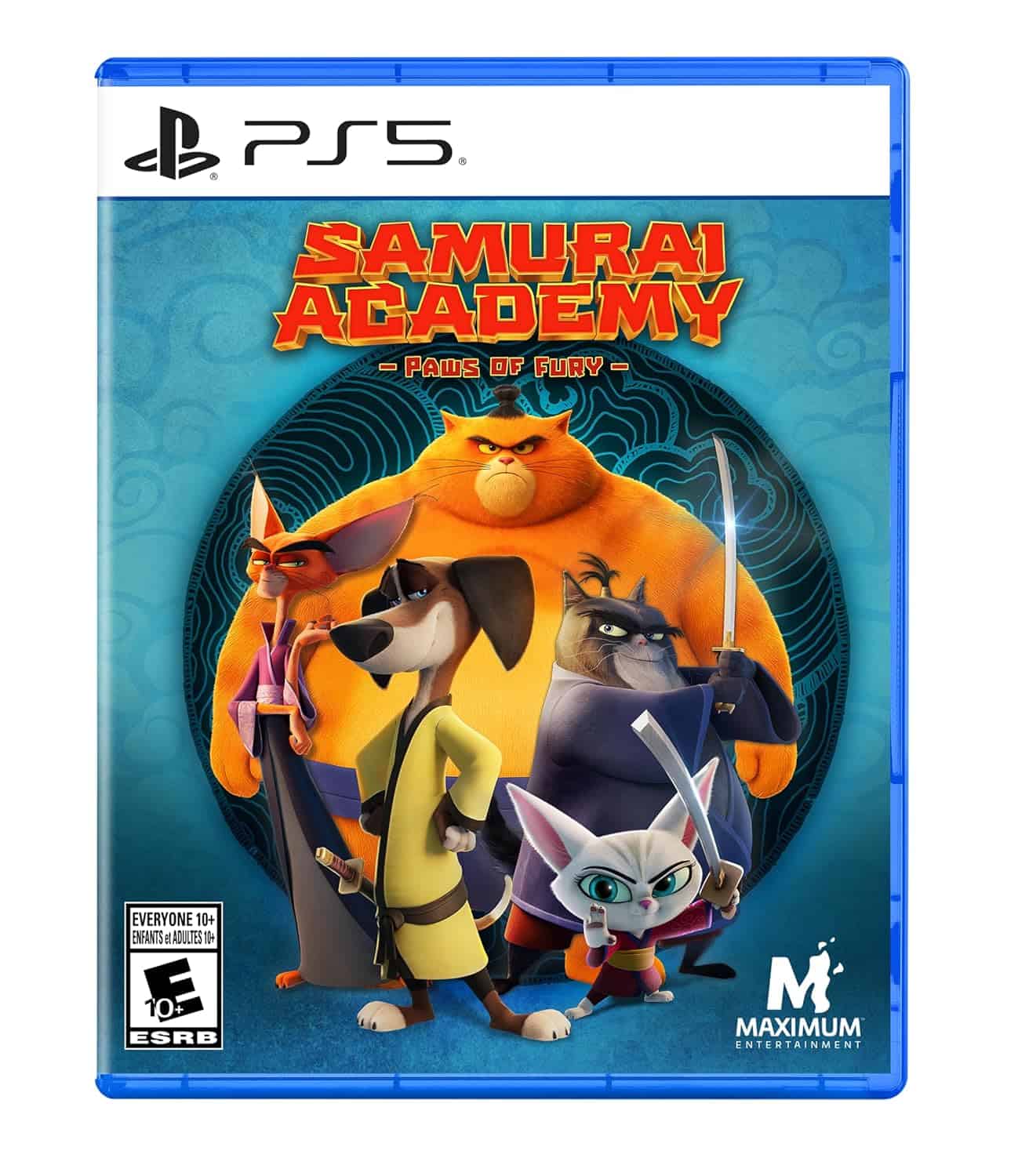 Paws of Fury game cover with animated animal characters.