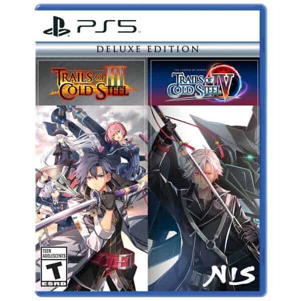 Trails of Cold Steel IV PS5 game cover art with characters and logo.